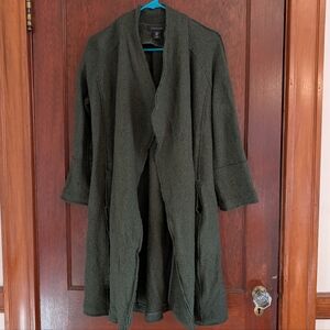 Tahari Boiled Wool Blend Cardigan Jacket
